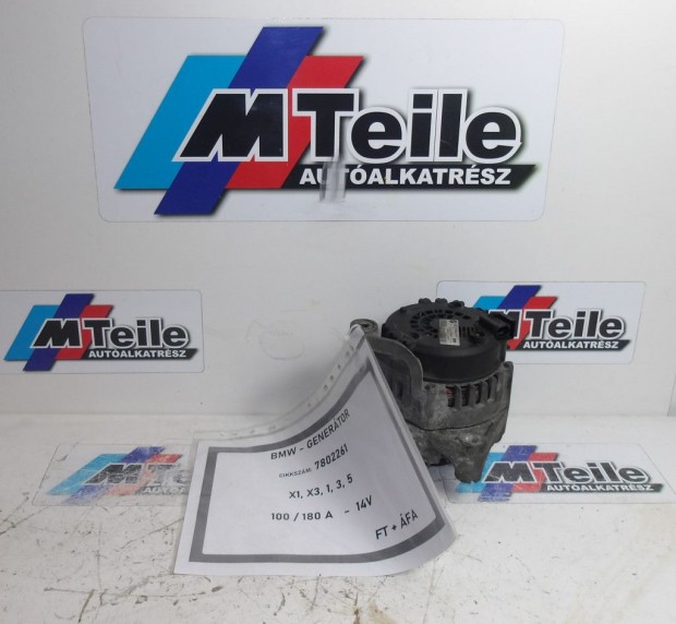 [GYRI BONTOTT] BMW - GENERTOR - 100/180 A - 14V - "E" KASZTNI TPUS